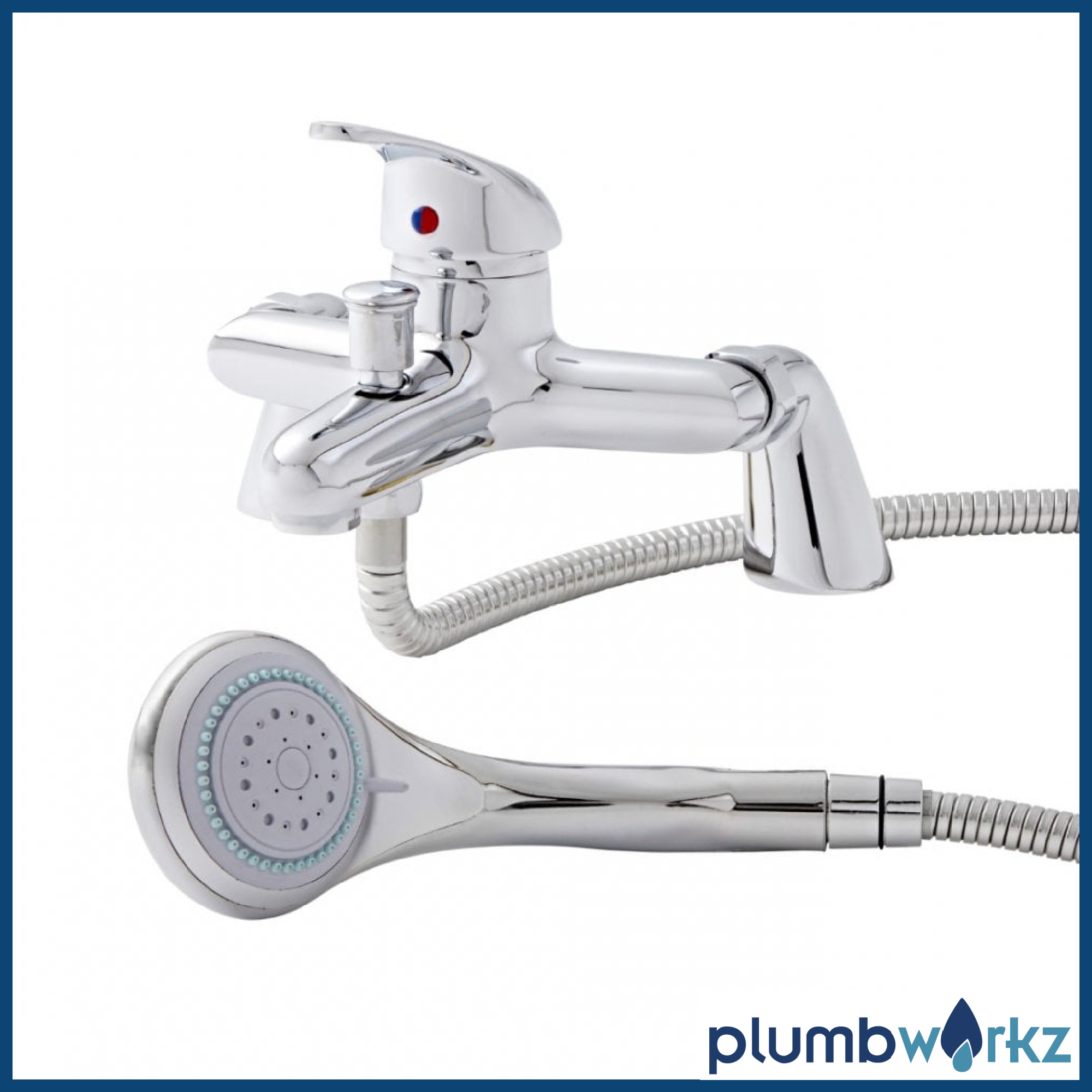 G4k Chrome Deck Mounted Bath Shower Mixer Tap - Image 4