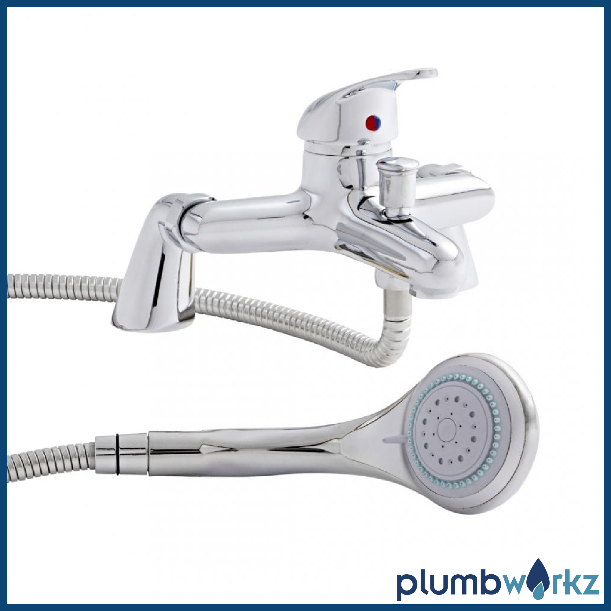 G4k Chrome Deck Mounted Bath Shower Mixer Tap - Image 2