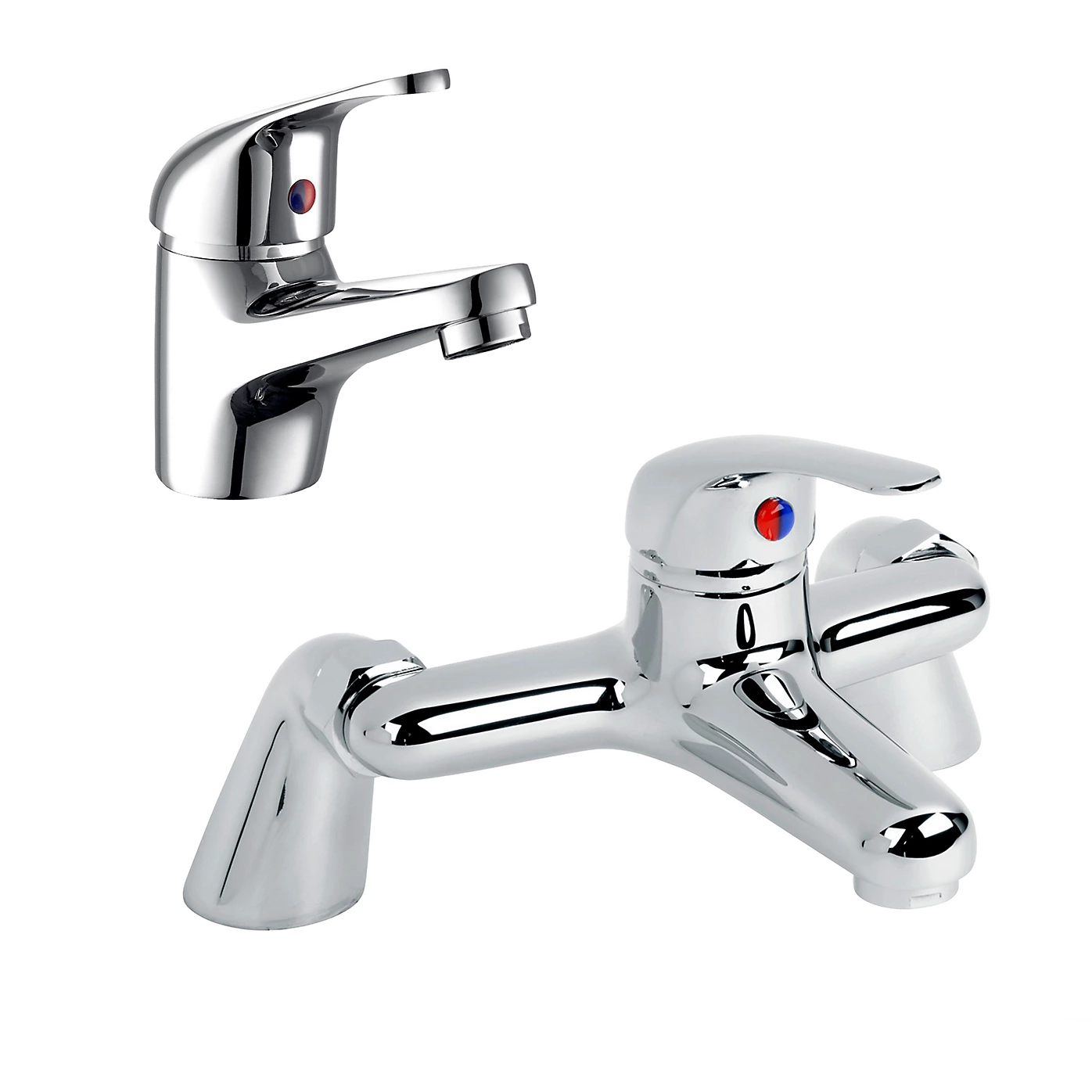 Essentials Ultimate 1700mm Complete Bathroom Package with Bath, Drench Shower, Screen, Basin & Toilet - Image 7
