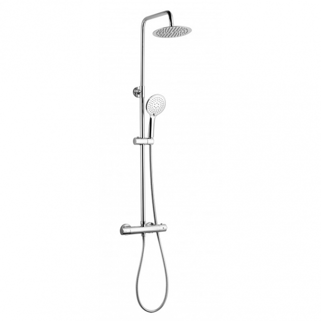 Essentials Ultimate 1400mm Complete Bathroom Package with Bath, Drench Shower, Screen, Basin & Toilet - Image 9