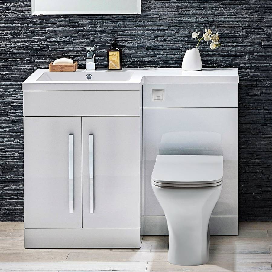 Scudo Lili 1100mm Two-Door Bathroom Furniture Pack – Left or Right Hand Option, White - Image 2