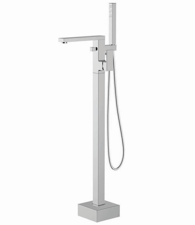 Scudo Lanza Freestanding Bath Shower Mixer in Chrome-TAP081