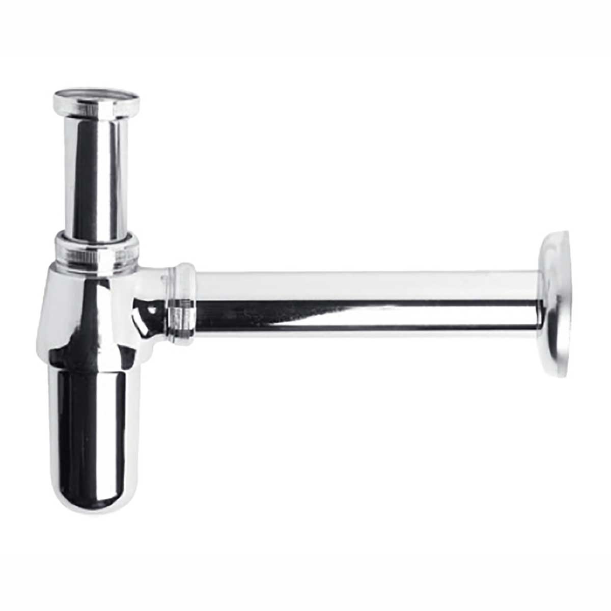 Kartell K-vit Chrome Basin ADJ Bottle Trap CP - Round