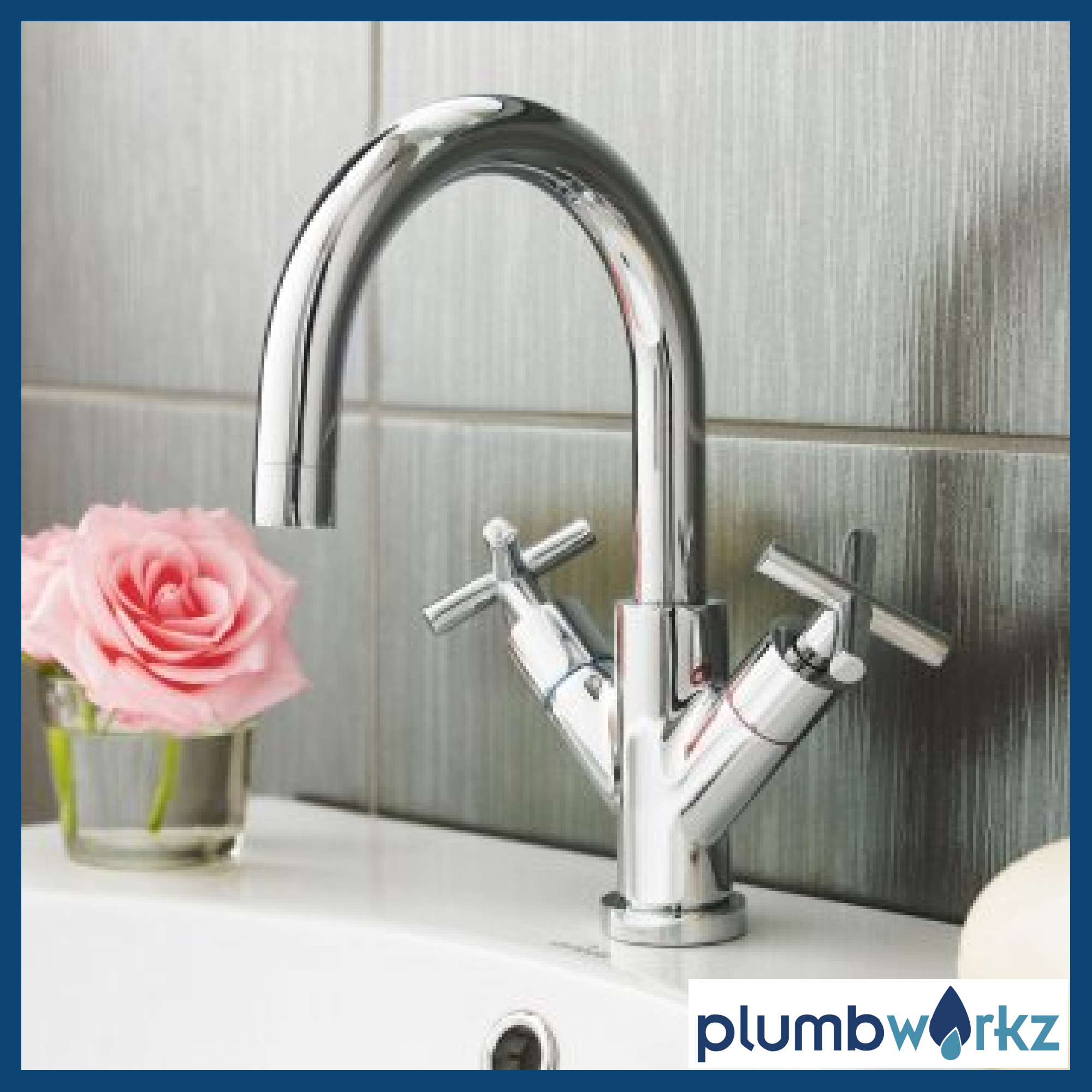Times Mono Basin Mixer Tap With Clicker Waste - Image 2