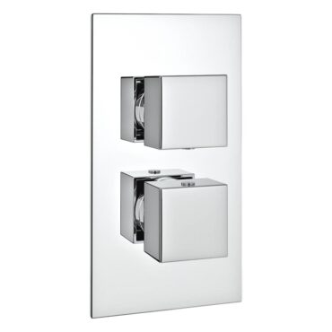 Kartell Pure Concealed Thermostatic Shower Valve with Diverter - Chrome-2 Outlets