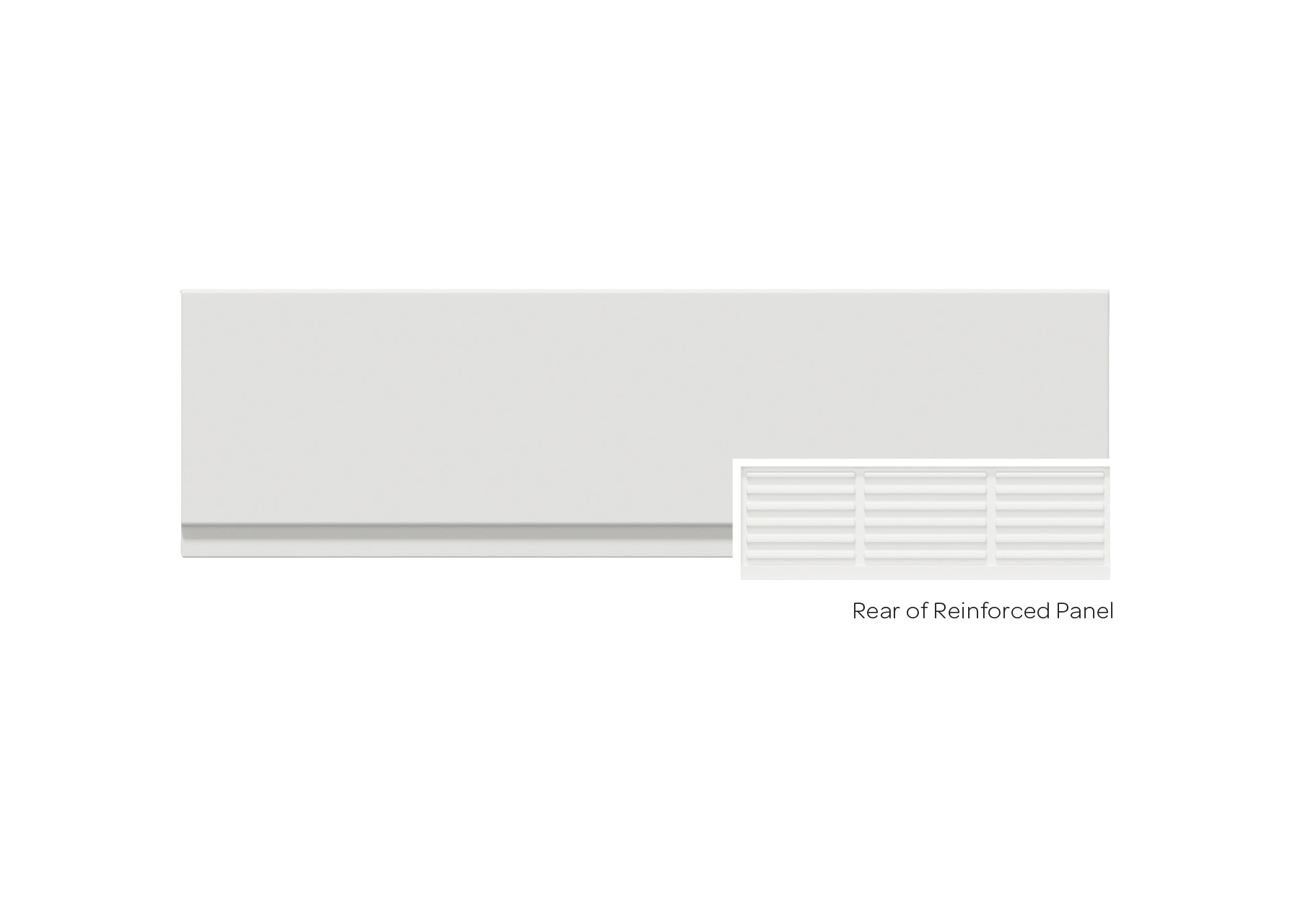 K-Vit Sonic Reinforced Gloss White Front Bath Panel - Image 4