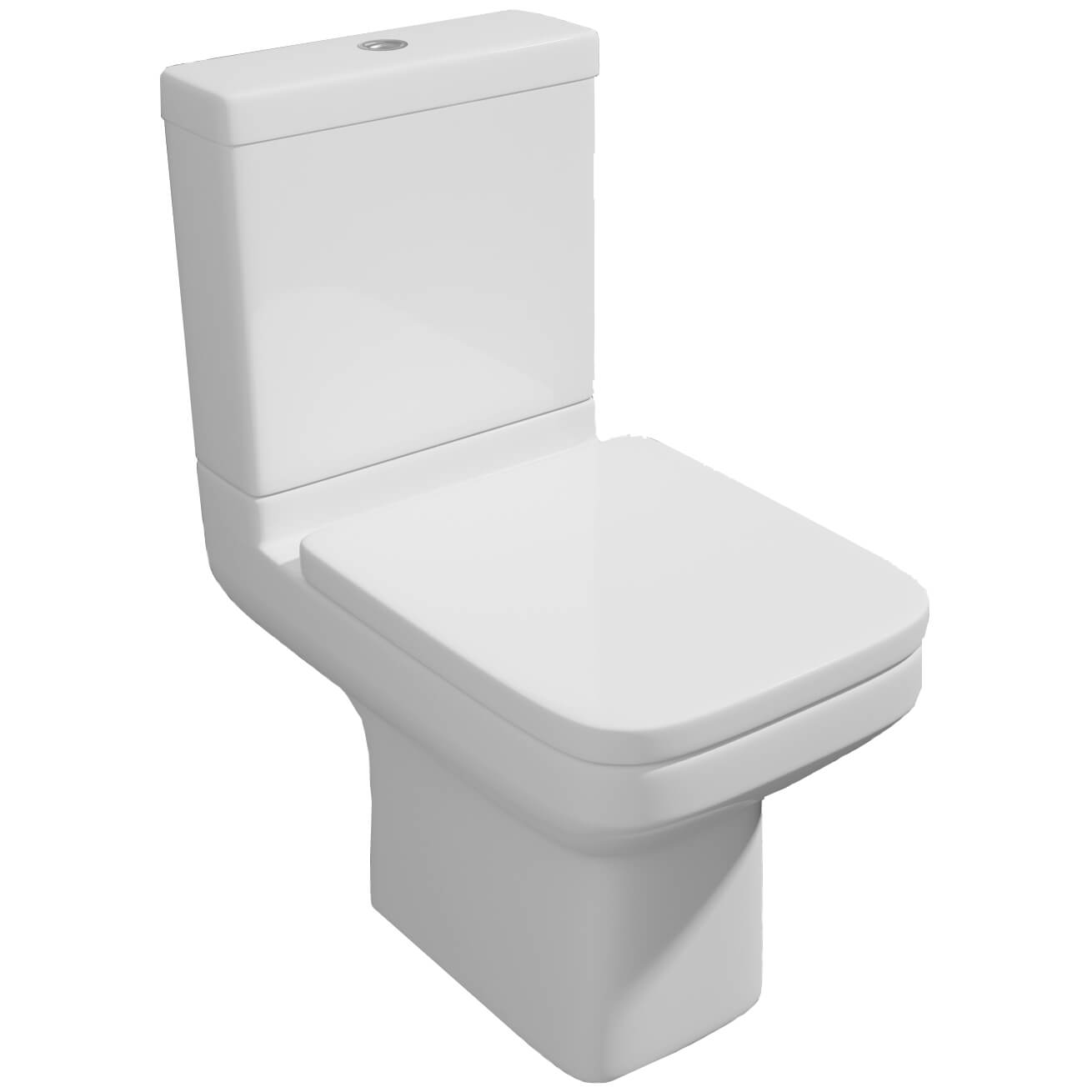 Kartell K-Vit Trim 600mm White Close Coupled WC With Cistern And Seat - Image 3