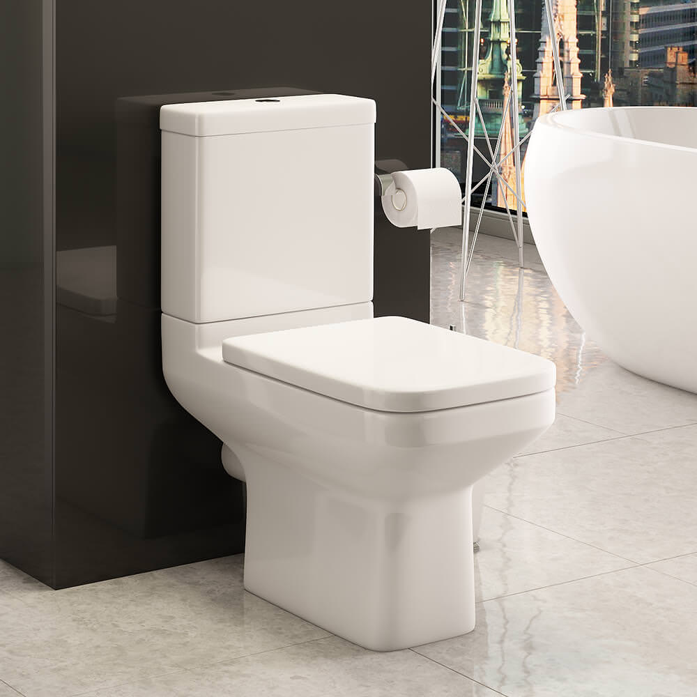 Kartell K-Vit Trim 600mm White Close Coupled WC With Cistern And Seat - Image 2