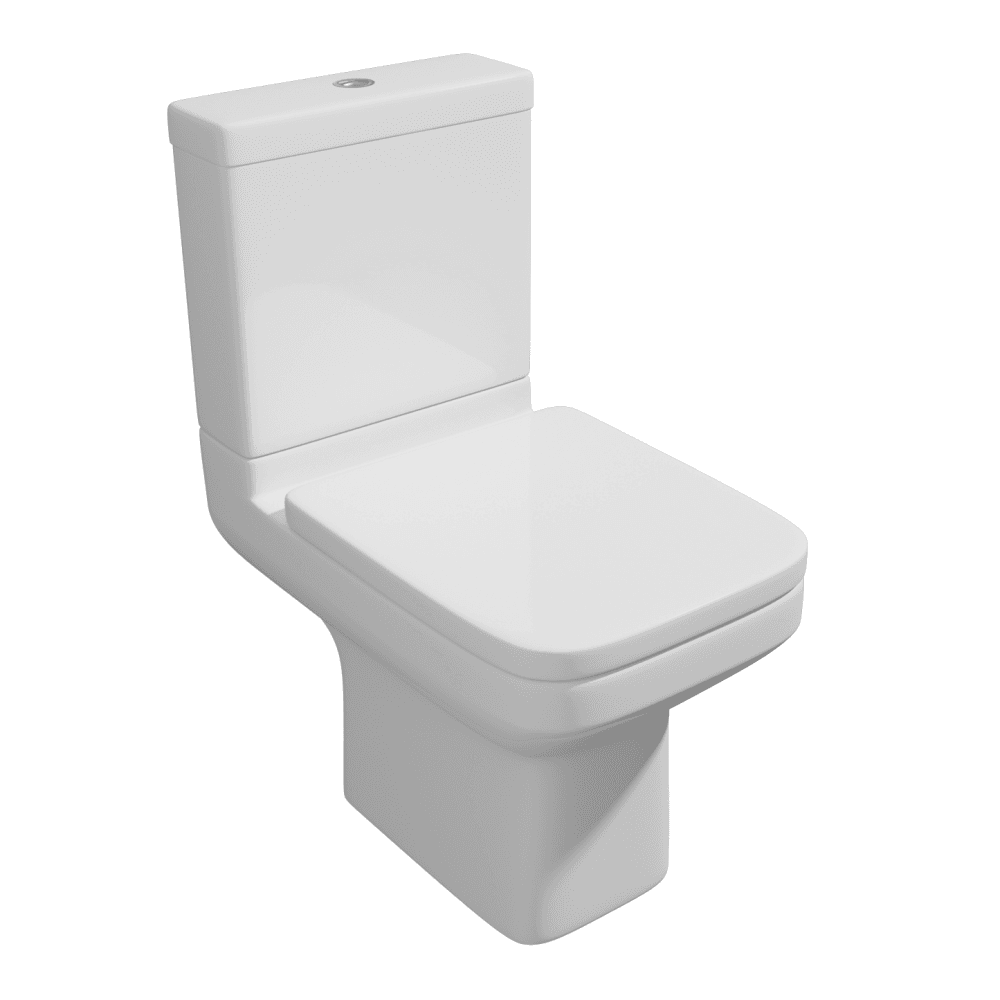 Kartell K-Vit Trim 600mm White Close Coupled WC With Cistern And Seat
