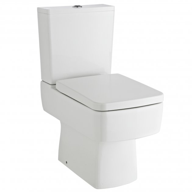 Embrace Square Modern Close Coupled Toilet & Soft Close Seat