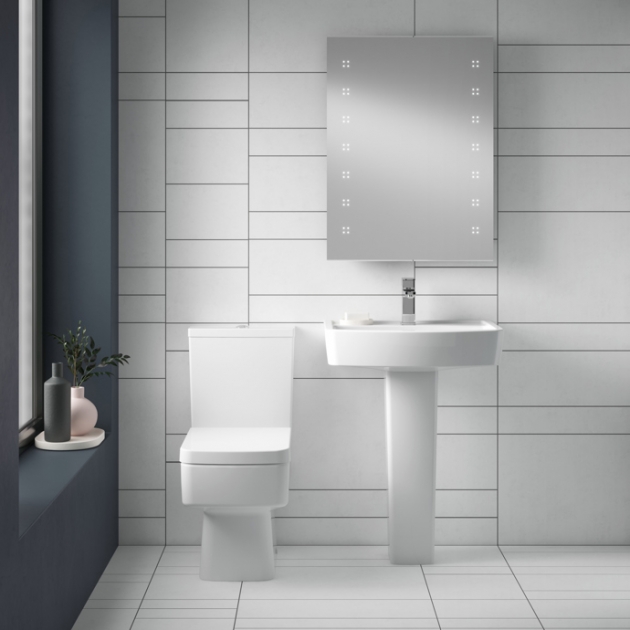 Embrace Square Modern Close Coupled Toilet & Soft Close Seat - Image 3