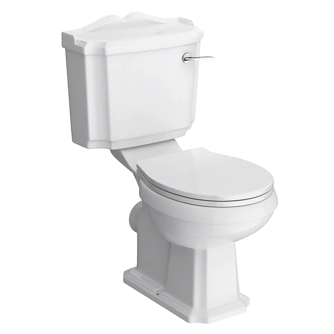 Nuie Legend Close Coupled Toilet Pan with Cistern and Soft Close Seat