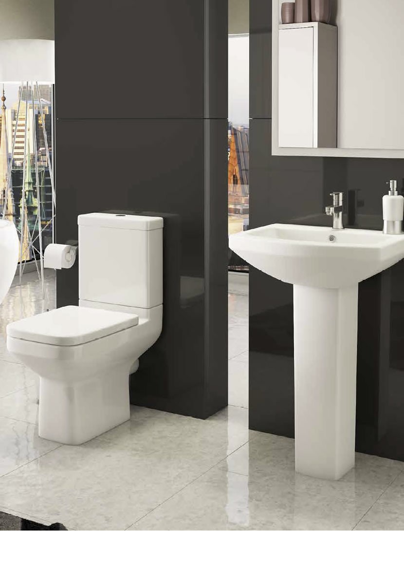 Trim Modern Close Coupled Toilet & Seat