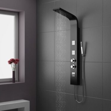 Deluxe Black Shower Panel