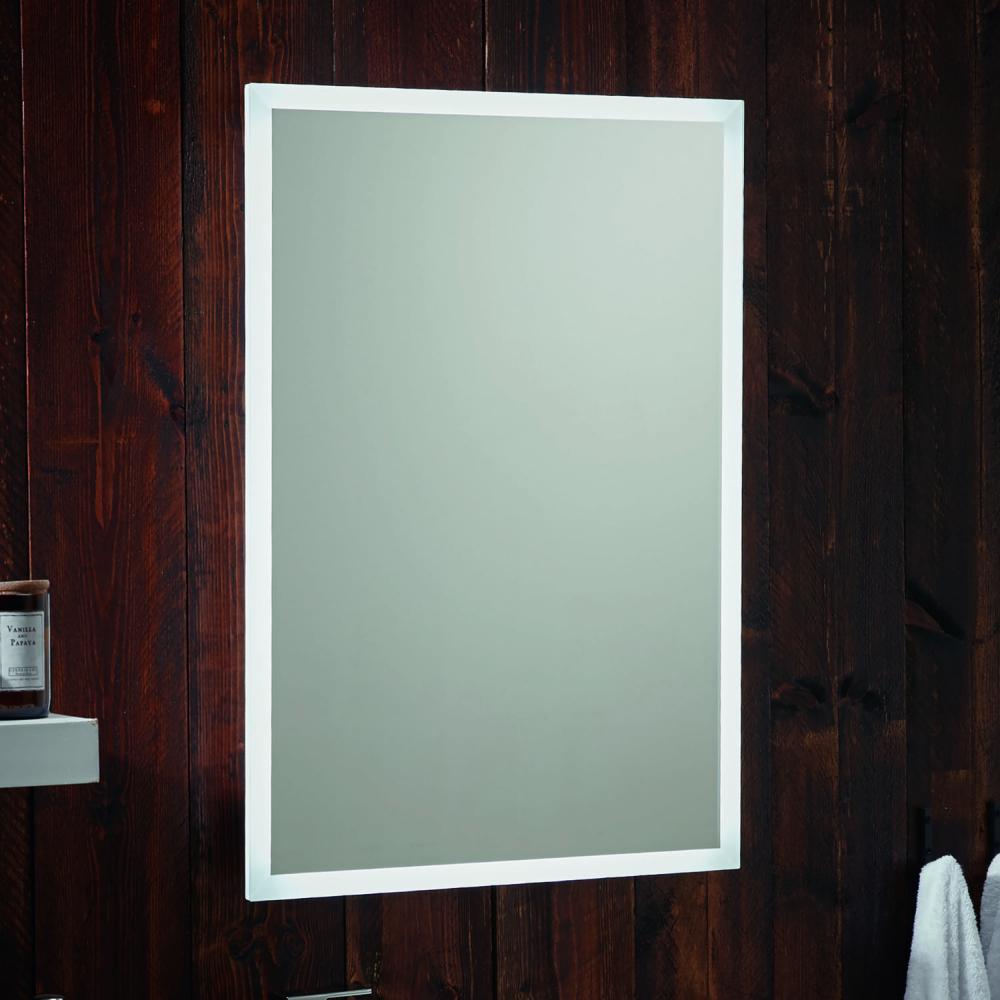 Scudo Mosca Bluetooth Speaker LED Mirror with Demister Pad and Shaver Socket 500x700mm - Image 2