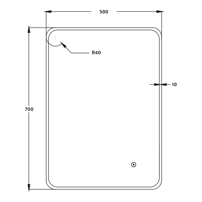 Scudo Vivid Dimmable LED 500 x 700mm Bathroom Mirror with Demister Pad and Touch Sensor - Image 4