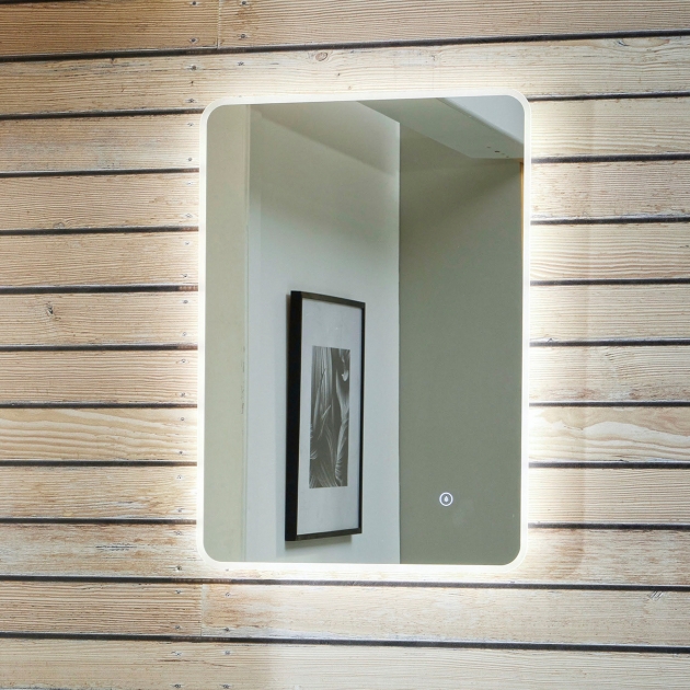 Scudo Vivid Dimmable LED 500 x 700mm Bathroom Mirror with Demister Pad and Touch Sensor