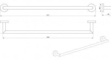 Rose Range 24" Single Towel Bar