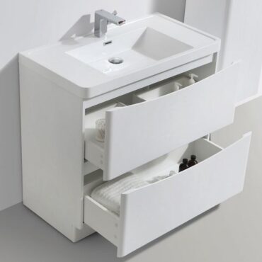 900MM Bali White Ash Free Standing Vanity Unit Cabinet