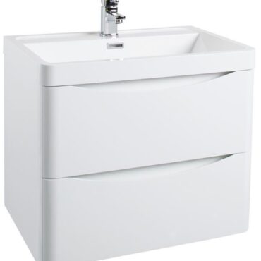 600MM Bali White Gloss Wall Mounted Cabinet 