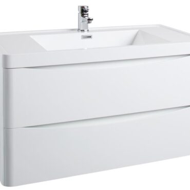 900MM Bali White Gloss Wall Mounted Cabinet 