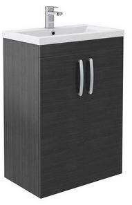 600MM Hacienda Black Avola Floor Standing