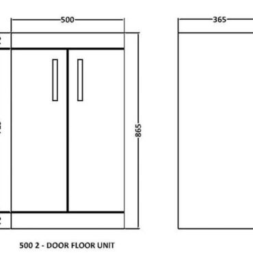 500MM Stone Grey Floor Standing Unit And Basin