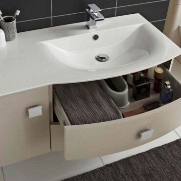 1000MM Left Hand Sarenna White Cabinet