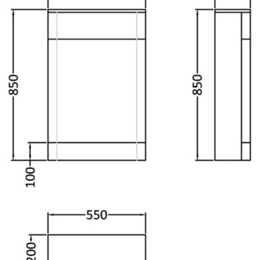 550MM Parade White WC