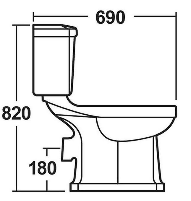 Legend Traditional Close Coupled Toilet & Seat