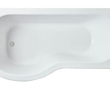 P Shaped Showerbath 1700 x 850 Inc Screen & Panel