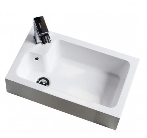 500MM Futura Gloss White WC, Basin And Square Pan