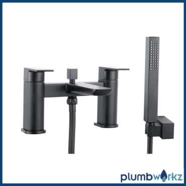 Muro Matt Black Bath Mixer Tap With Shower Kit