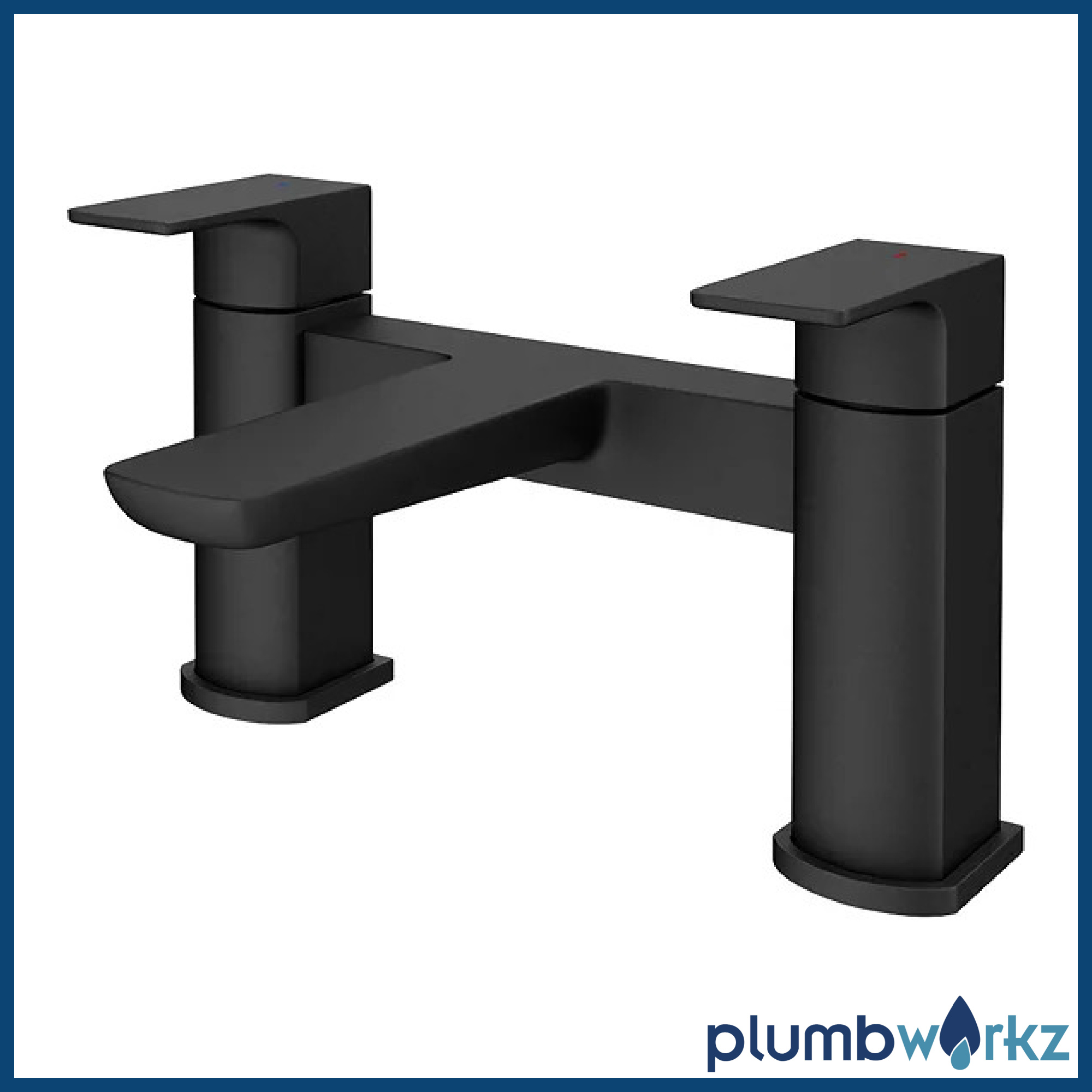 Muro Matt Black Deck Mounted Bath Filler Tap
