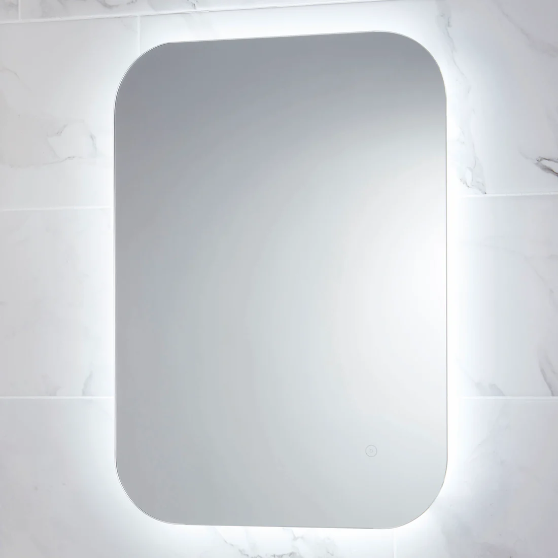 Scudo Aura LED 500 x 700mm Illuminated Mirror with Demister Pad and Shaver Socket - Image 5
