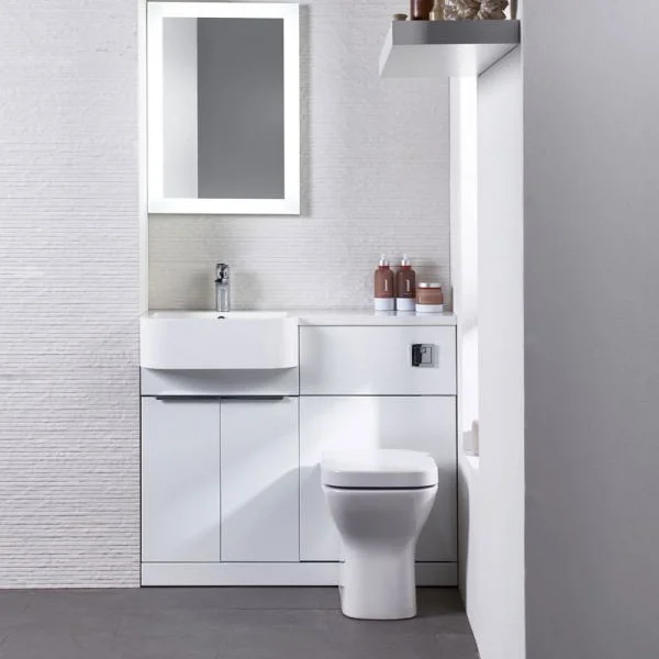 Tavistock Match 1000mm Back to Wall WC & Vanity Unit – Left or Right Hand – Gloss White - Image 5