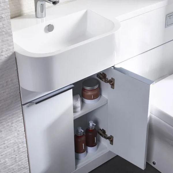 Tavistock Match 1000mm Back to Wall WC & Vanity Unit – Left or Right Hand – Gloss White - Image 4
