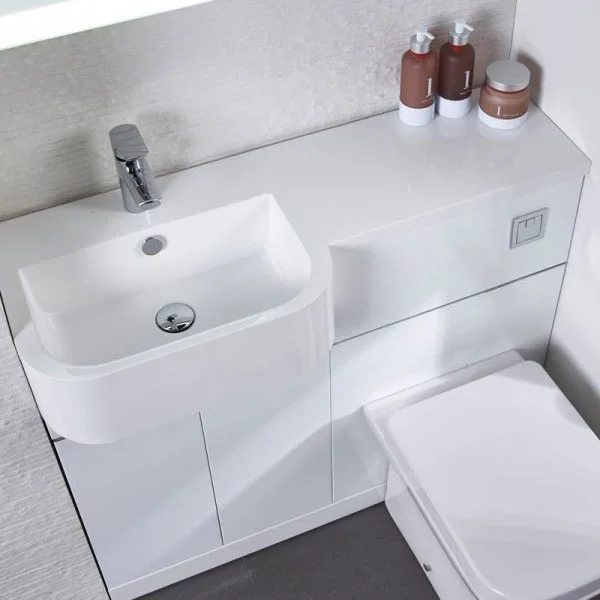 Tavistock Match 1000mm Back to Wall WC & Vanity Unit – Left or Right Hand – Gloss White - Image 2