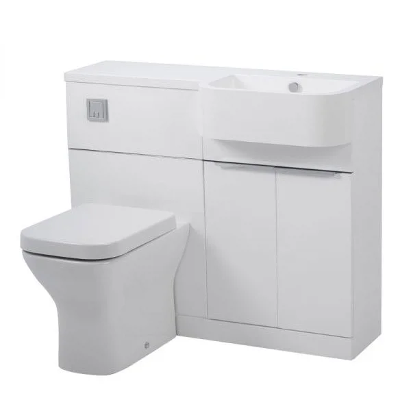 Tavistock Match 1000mm Back to Wall WC & Vanity Unit – Left or Right Hand – Gloss White - Image 7