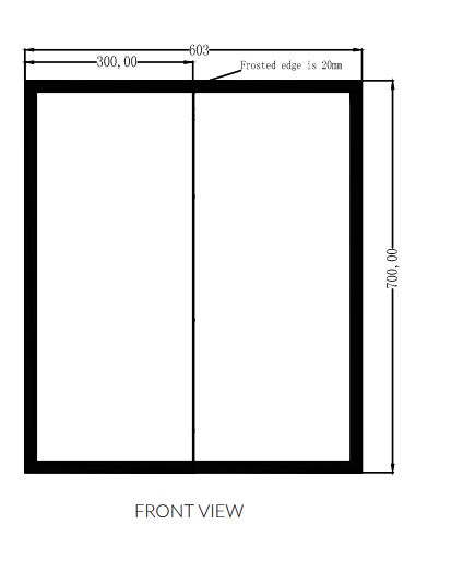 600 x 700mm LED Mirrored Cabinet with Demister Pad & Shaver Socket - Image 5