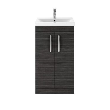 500MM Hacienda Black Floor Standing Vanity Unit and Basin