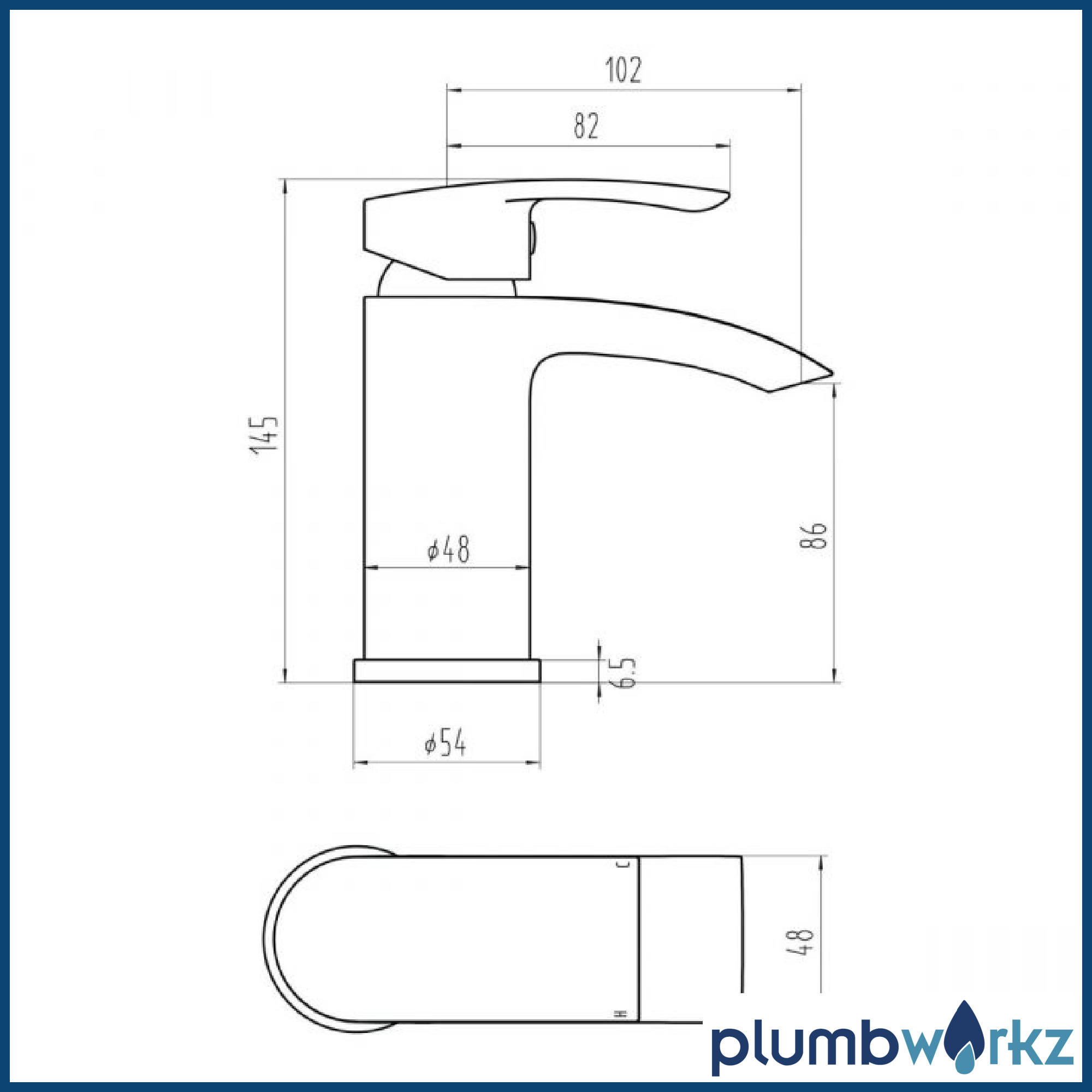 Belini Matt Black Mono Basin Mixer Tap Inc Click Waste - Image 3