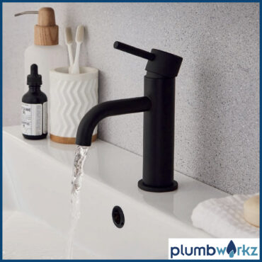 Nero Round Matt Black Basin Mono Mixer Tap