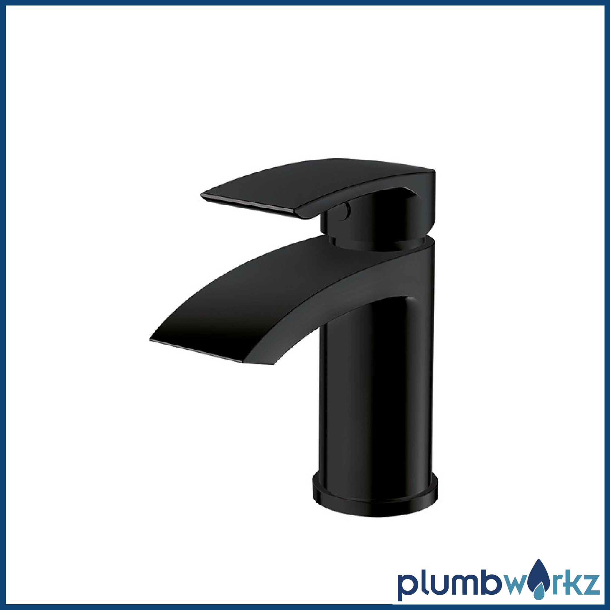 Belini Matt Black Mono Basin Mixer Tap Inc Click Waste - Image 2