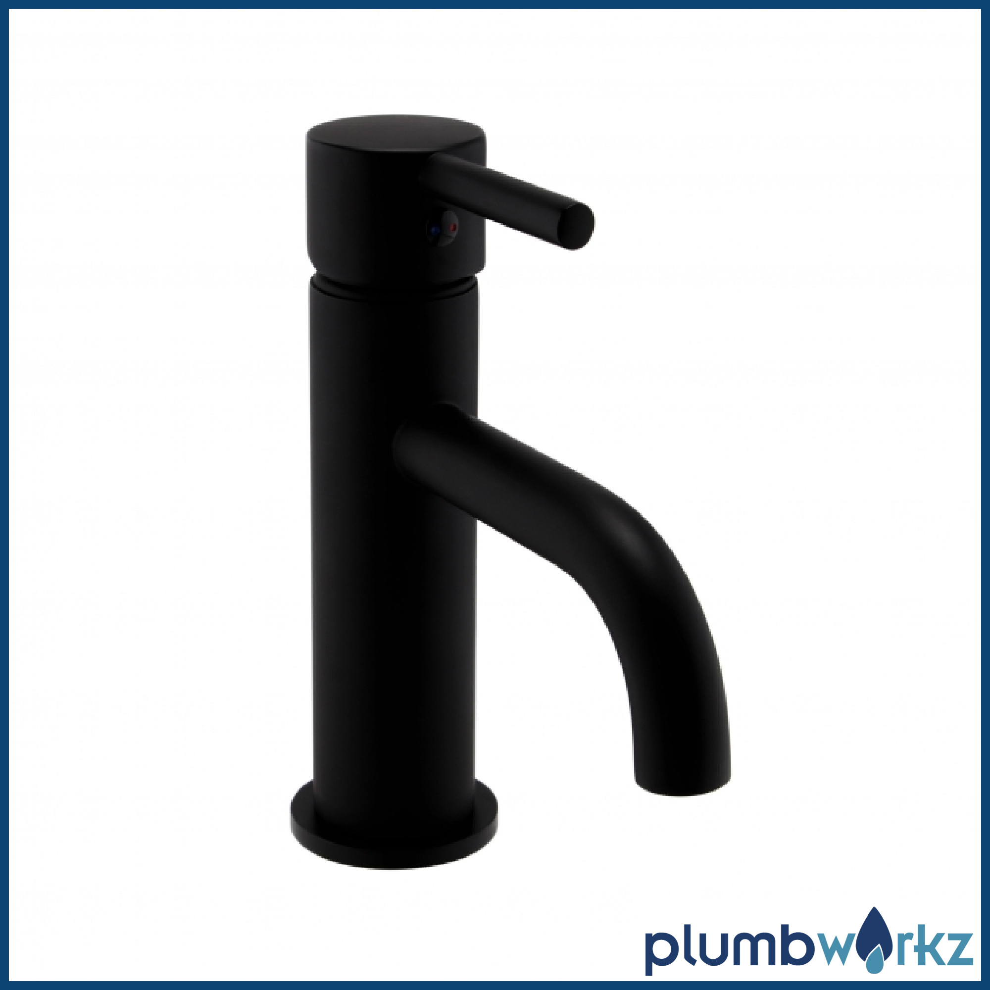 Nero Round Matt Black Basin Mono Mixer Tap - Image 2