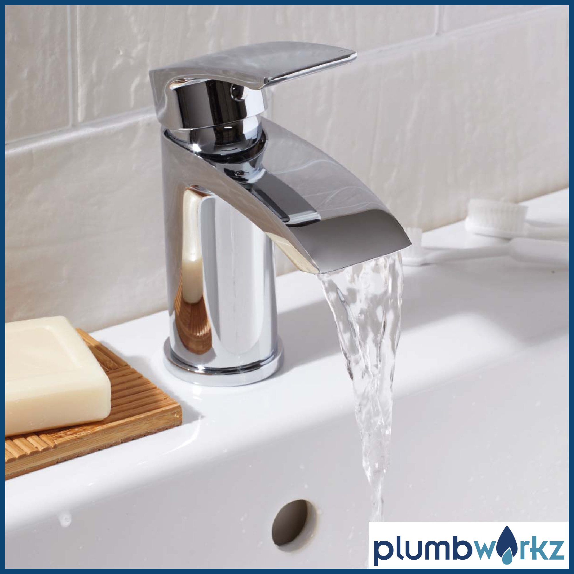Belini Chrome Mono Basin Mixer Tap With Click Waste