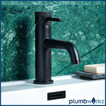 Core Matt Black Round Mono Basin Mixer Tap