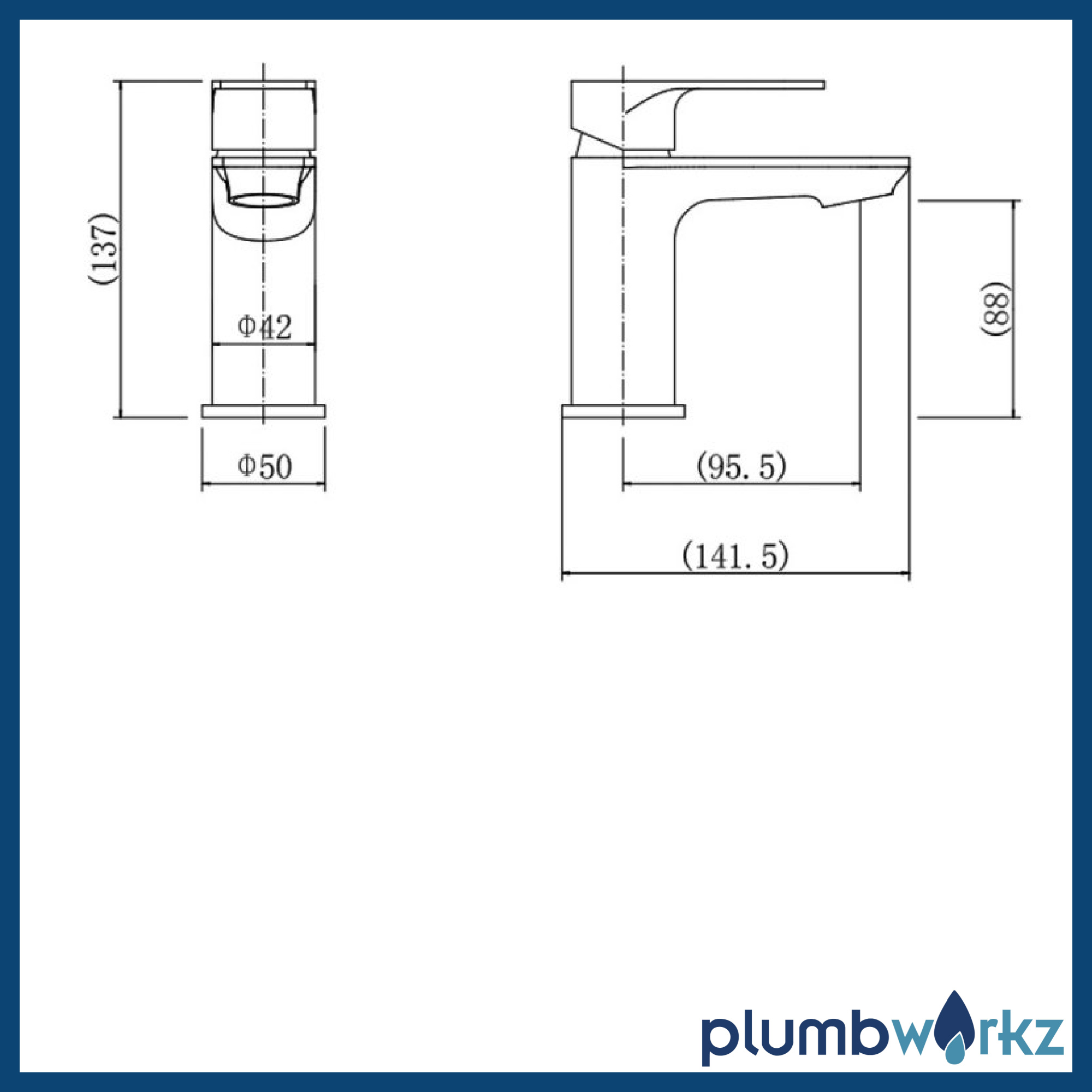 Mirage Chrome Mono Basin Mixer Tap With Clicker Waste - Image 3