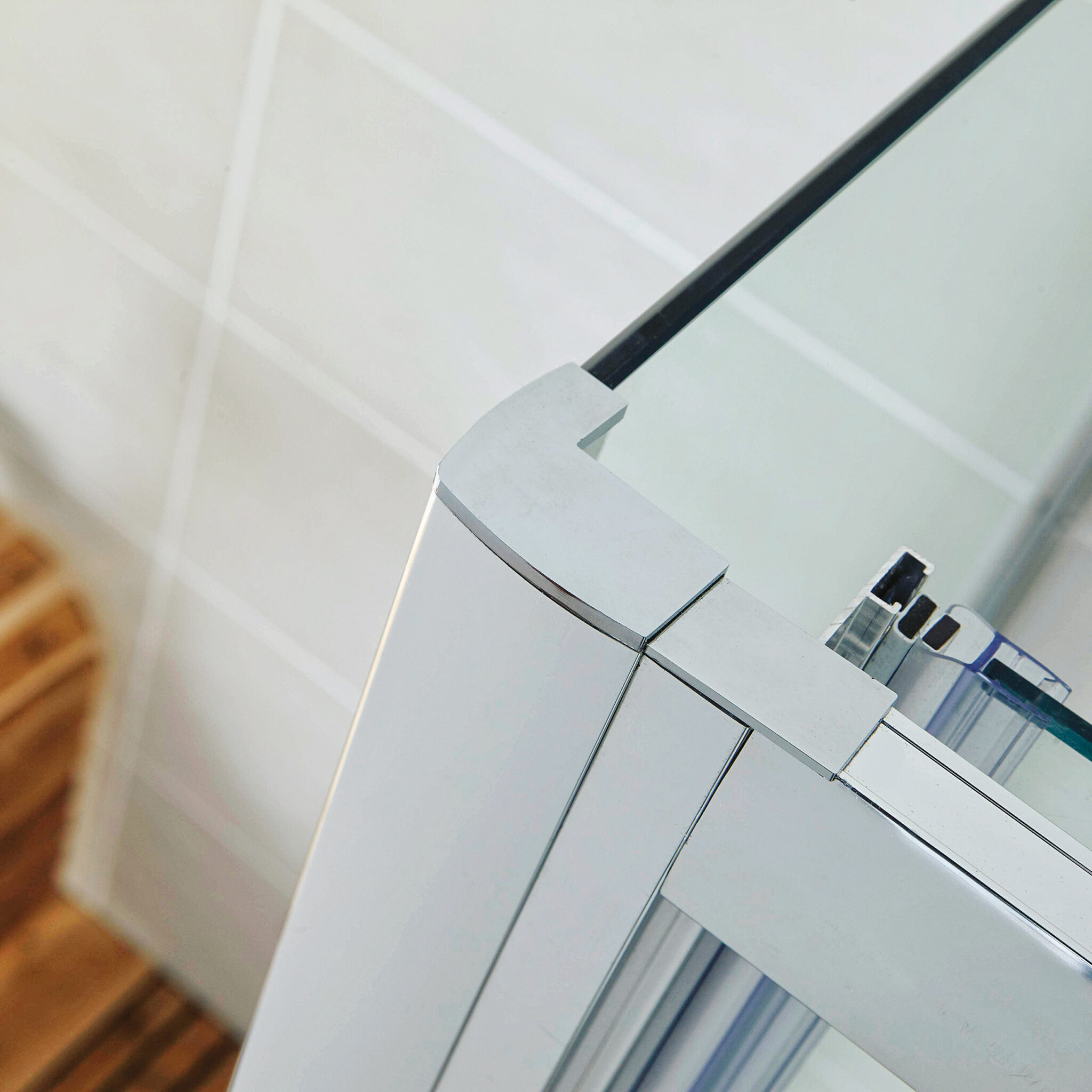Scudo S6 Chrome Sliding Shower Doors | 1850mm High – 1000mm to 1700mm with Side Panel Options - Image 3