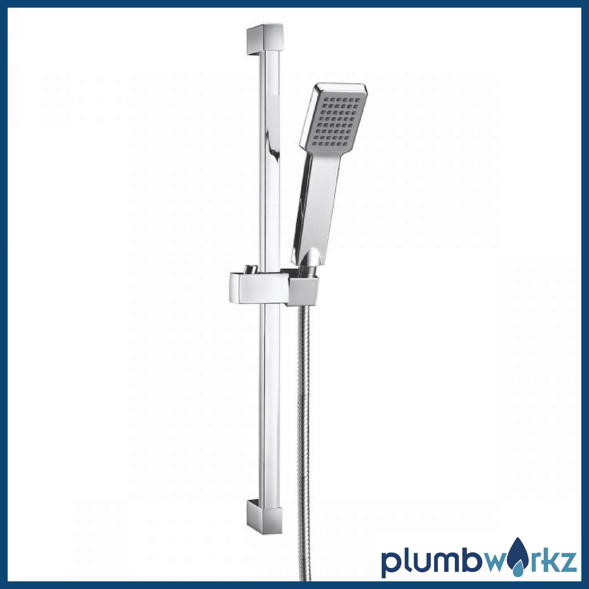 Chrome Square Triple Concealed Thermostatic Twin Outlet Full Kit - Image 4